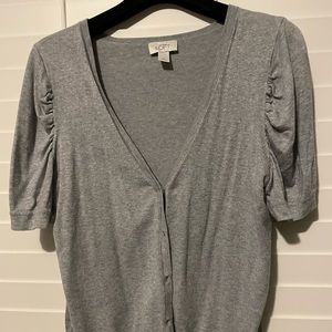 Loft short-sleeved cardigan. Size XL grey